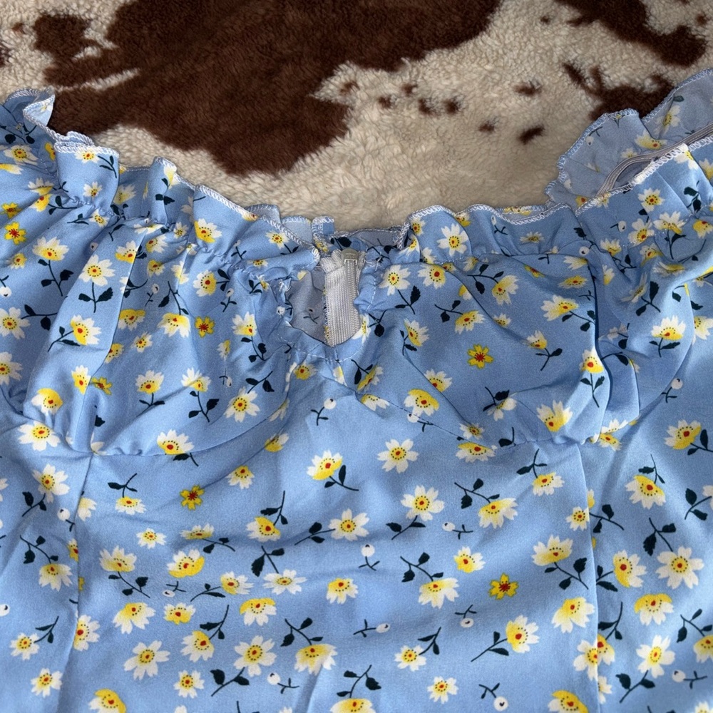 SHEIN Blue Floral Dress